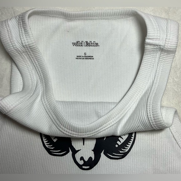 Women’s Tank Crop Top with Dark Navy Ram Design Size Small New without Tags - Picture 2 of 3